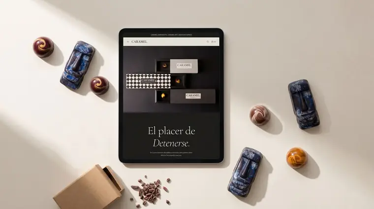 Tienda online de Caramel en tablet